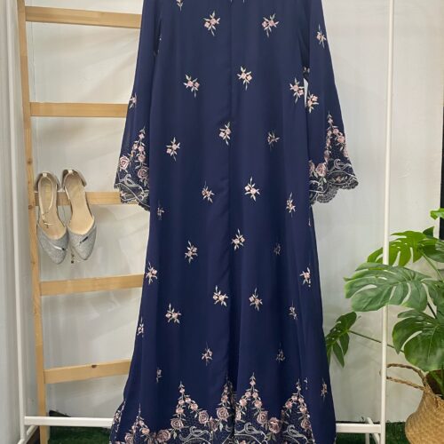YARA ABAYA CHIFFON SULAM NAVY BLUE