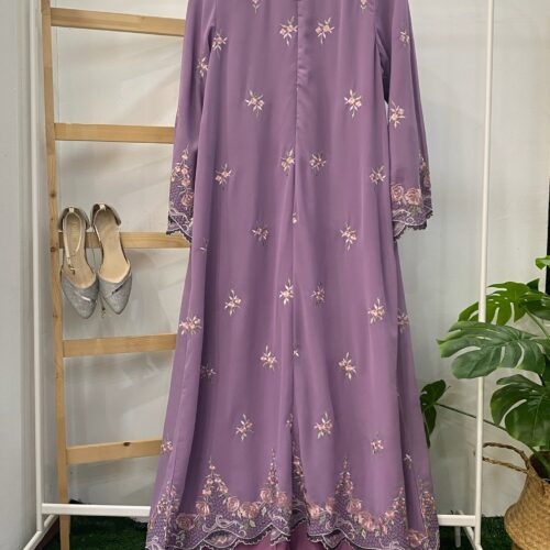 YARA ABAYA CHIFFON SULAM PURPLE