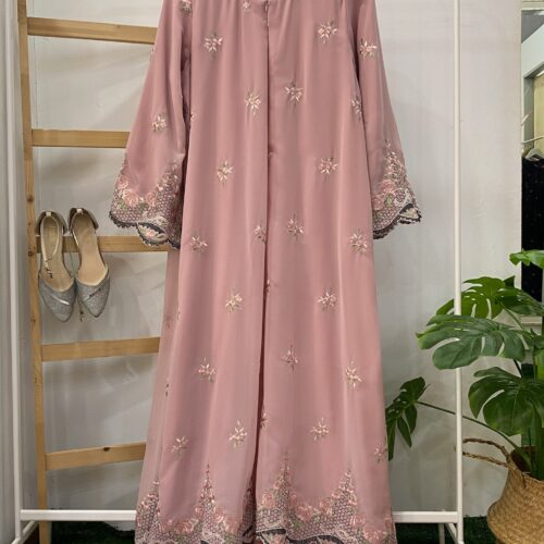 YARA ABAYA CHIFFON SULAM PINK