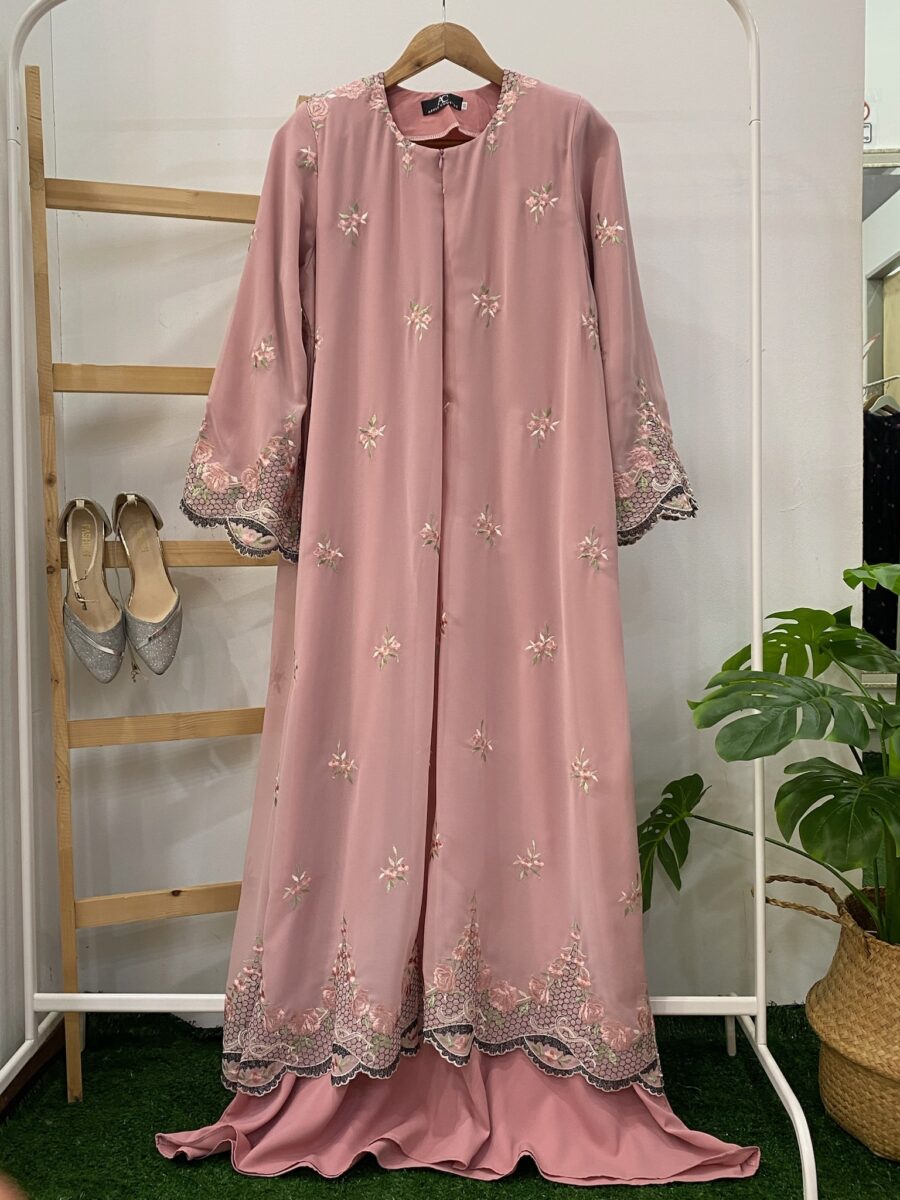 YARA ABAYA CHIFFON SULAM PINK