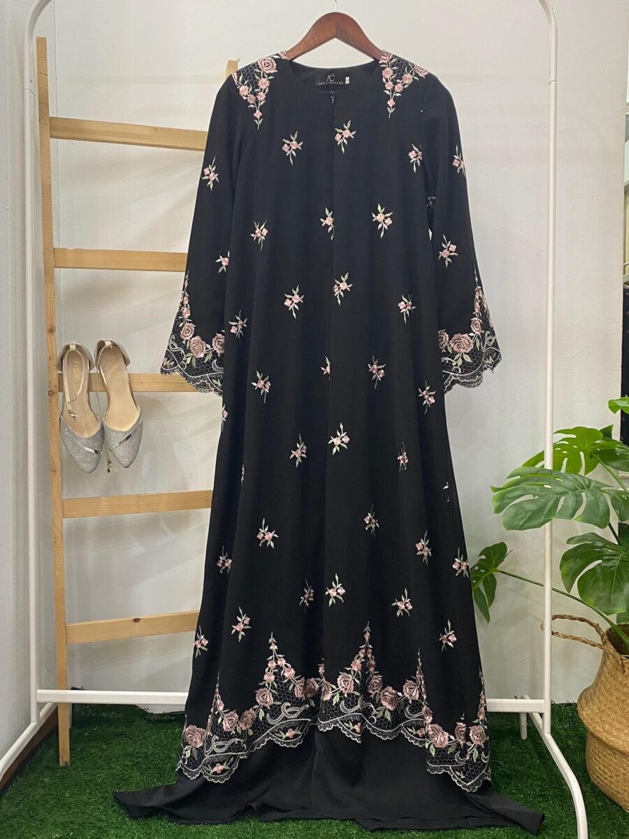 YARA ABAYA CHIFFON SULAM BLACK