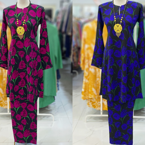 MELOR KURUNG RIAU CREPE FLORAL