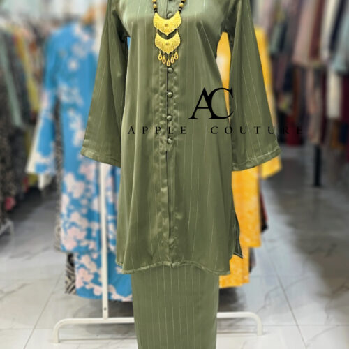 KURUNG TANJUNG KOREAN SATIN SAGE GREEN