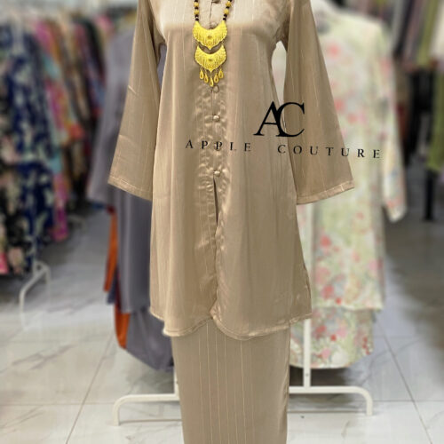 KURUNG TANJUNG KOREAN SATIN KHAKI
