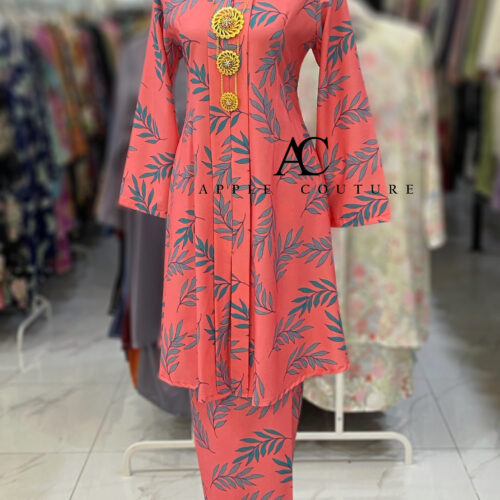 KEBAYA LABUH DANG ANUM KOREAN CREPE PINK PEACH