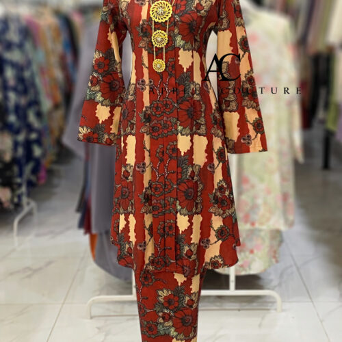 KEBAYA LABUH DANG ANUM KOREAN CREPE DARK RED