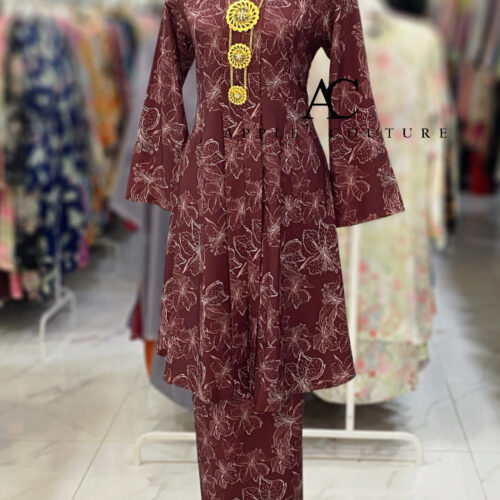 KEBAYA LABUH DANG ANUM KOREAN CREPE PLUM