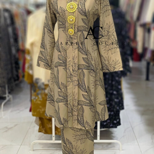 KEBAYA LABUH DANG ANUM KOREAN CREPE SAND BEIGE