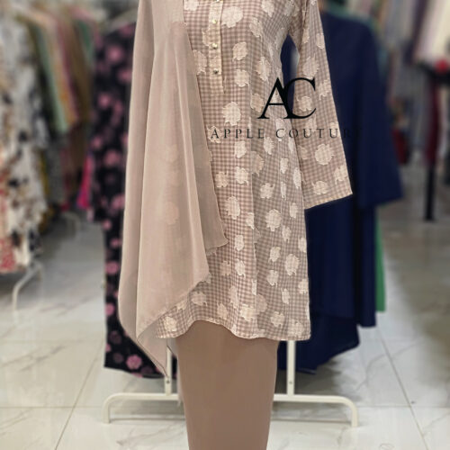 KURUNG MEKAR CHIFFON EMBROIDERY PURPLE BELACAN