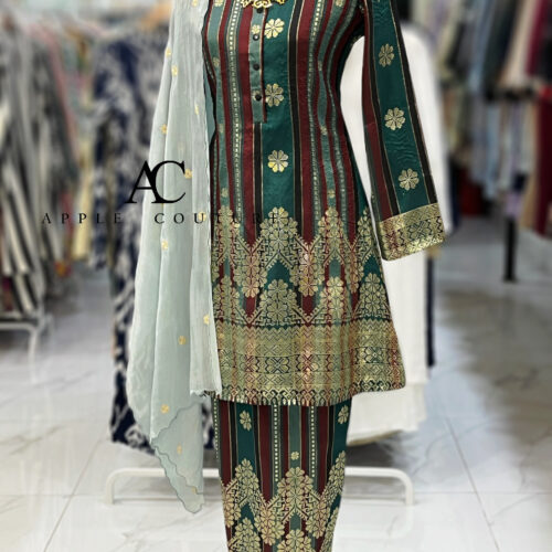 KURUNG ADINDA FULLY LINING SONGKET TENUN DARK TURQUOISE