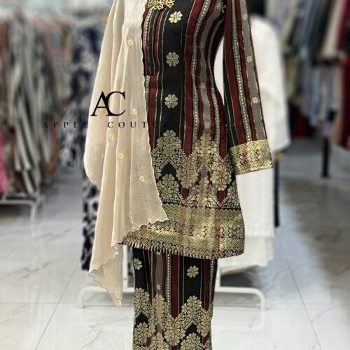 KURUNG ADINDA FULLY LINING SONGKET TENUN BLACK