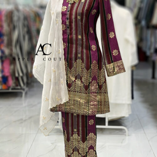 KURUNG ADINDA FULLY LINING SONGKET TENUN PINK