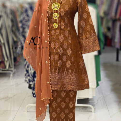 KEBAYA LABUH DANG ANUM SONGKET TENUN BROWN