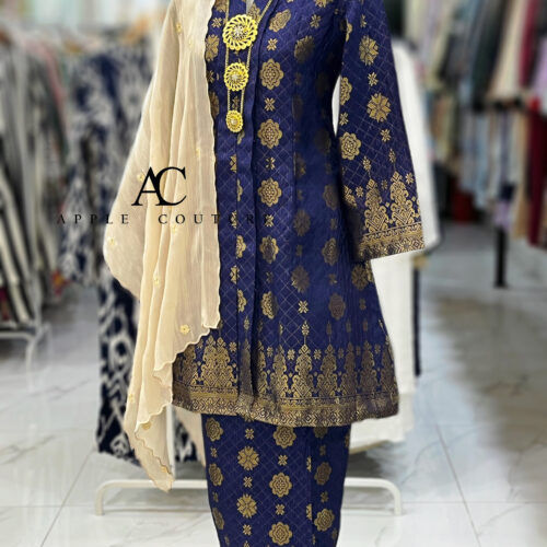 KEBAYA LABUH DANG ANUM SONGKET TENUN ROYAL BLUE