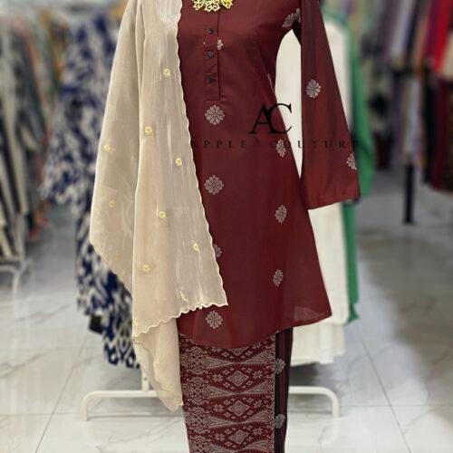 KURUNG ADINDA SONGKET TENUN MAROON