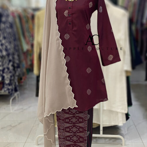 KURUNG ADINDA SONGKET TENUN PLUM
