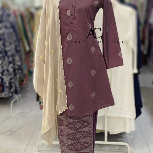 KURUNG ADINDA SONGKET TENUN PURPLE
