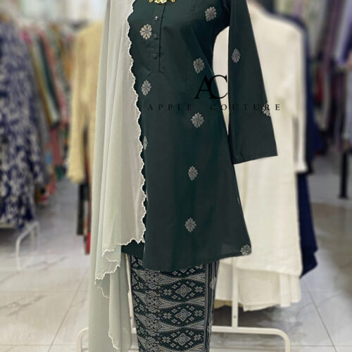 KURUNG ADINDA SONGKET TENUN EMERALD GREEN