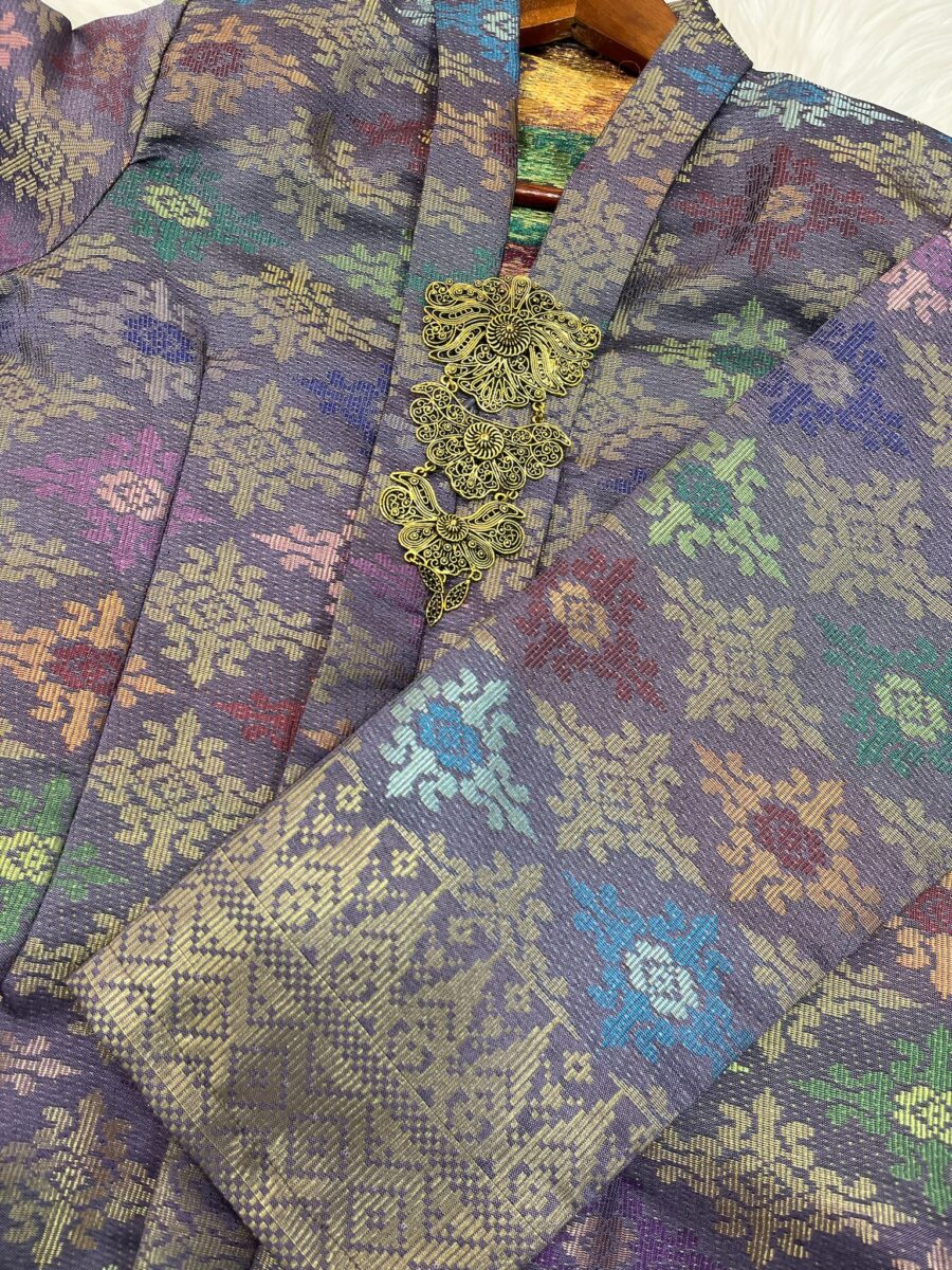 KEBAYA LABUH DANG ANUM SONGKET TENUN PURPLE - Image 2