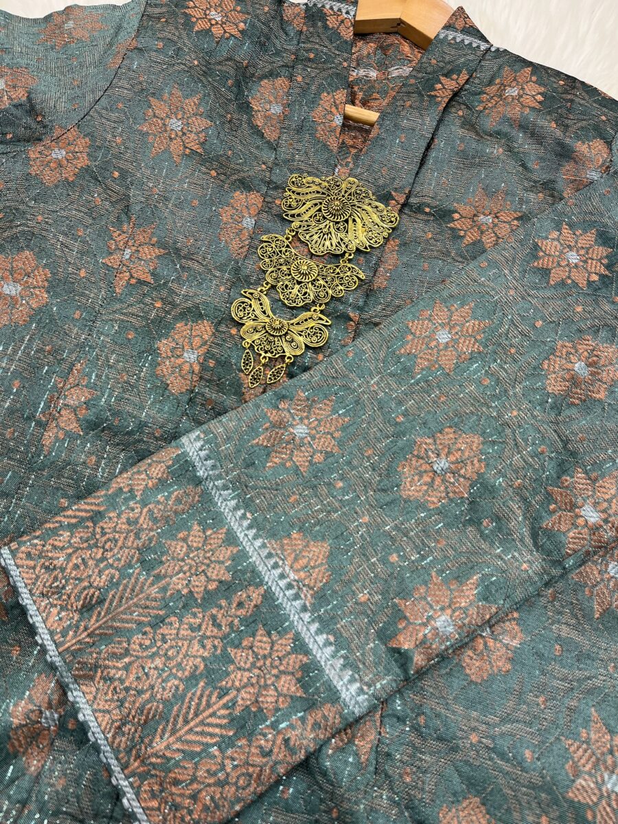 KEBAYA LABUH DANG ANUM SONGKET TENUN DARK MINT - Image 2