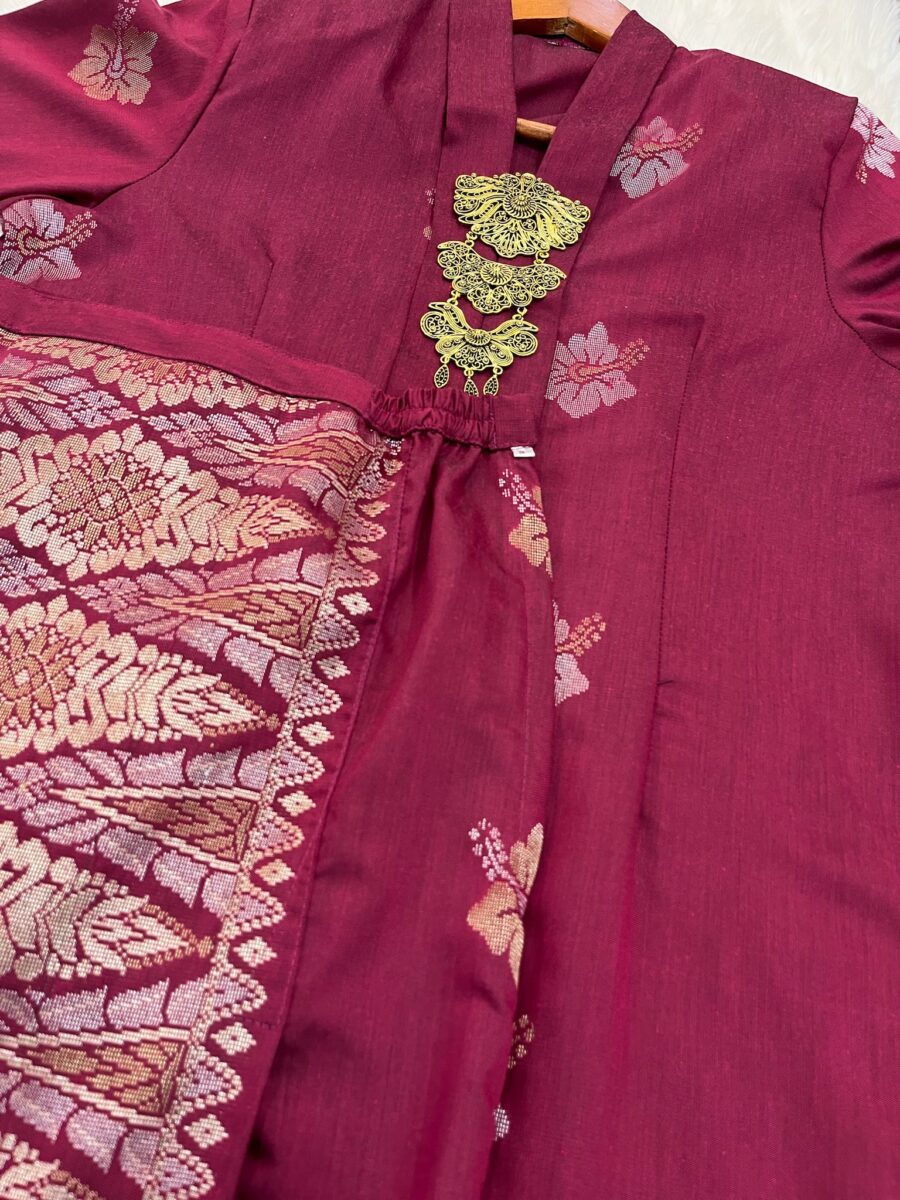 KEBAYA LABUH DANG ANUM PREMIUM SONGKET TENUN PINK - Image 2