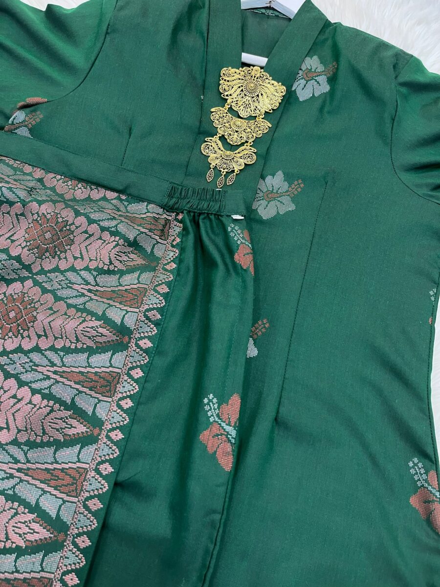 KEBAYA LABUH DANG ANUM PREMIUM SONGKET TENUN DARK GREEN - Image 2