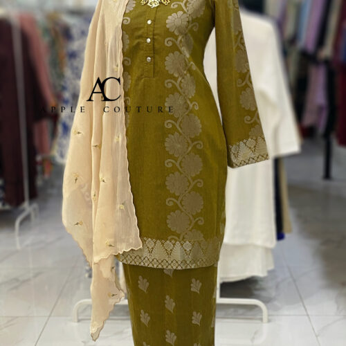 KURUNG KESUMA SONGKET TENUN OLIVE