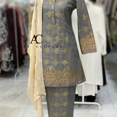 KURUNG ADINDA SONGKET TENUN GRAY