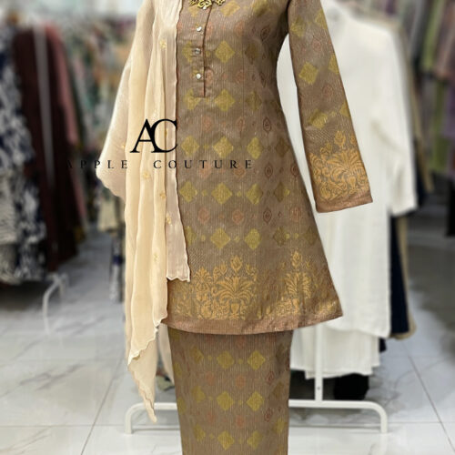 KURUNG ADINDA SONGKET TENUN NUDE BROWN