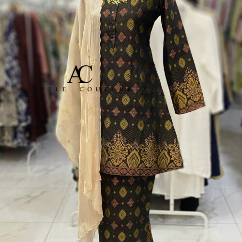 KURUNG ADINDA SONGKET TENUN BLACK