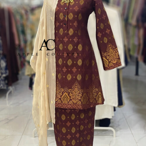 KURUNG ADINDA SONGKET TENUN MAROON