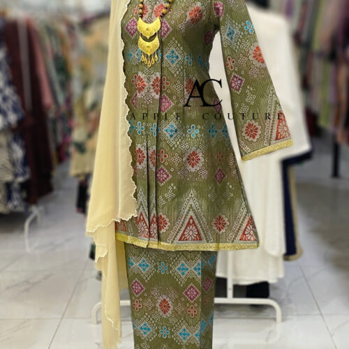 KEBAYA LABUH DANG ANUM SONGKET TENUN OLIVE