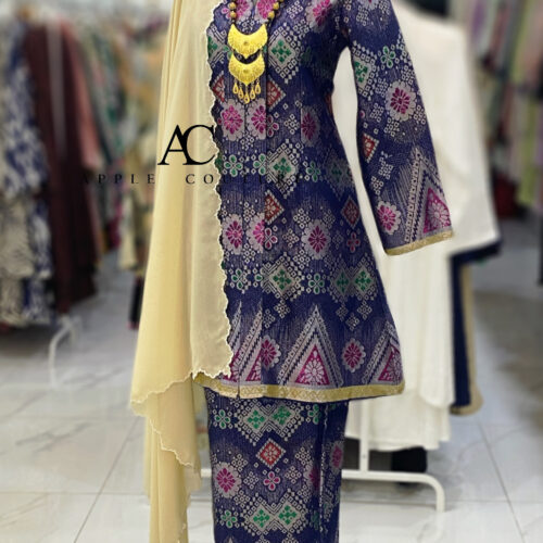 KEBAYA LABUH DANG ANUM SONGKET TENUN NAVY BLUE
