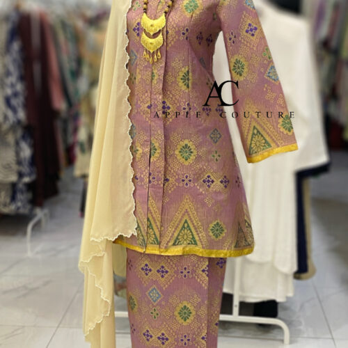 KEBAYA LABUH DANG ANUM SONGKET TENUN PINK