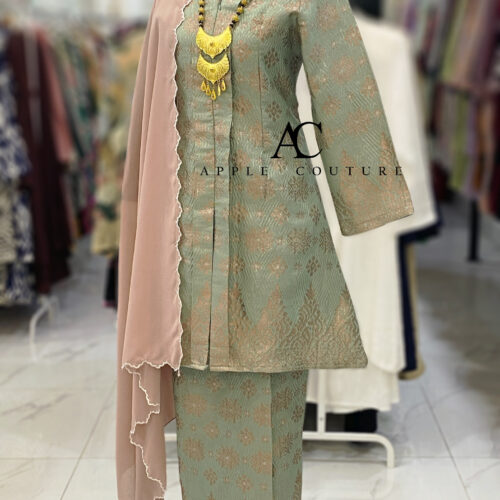 KEBAYA LABUH DANG ANUM SONGKET TENUN MINT GREEN