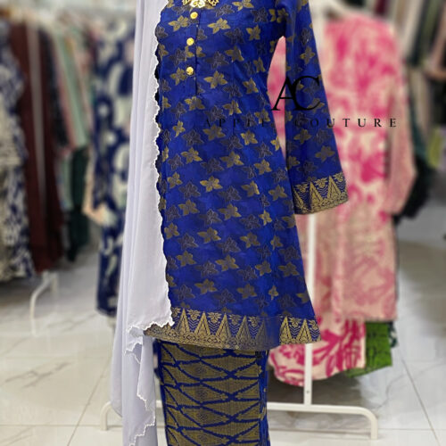 KURUNG ADINDA FULLY LINING SONGKET TENUN ROYAL BLUE