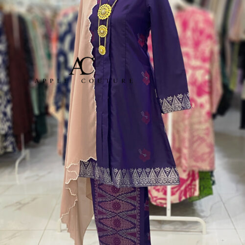 KEBAYA LABUH DANG ANUM PREMIUM SONGKET TENUN INDIGO PINK