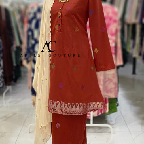 KURUNG ADINDA SONGKET TENUN RED BRICK