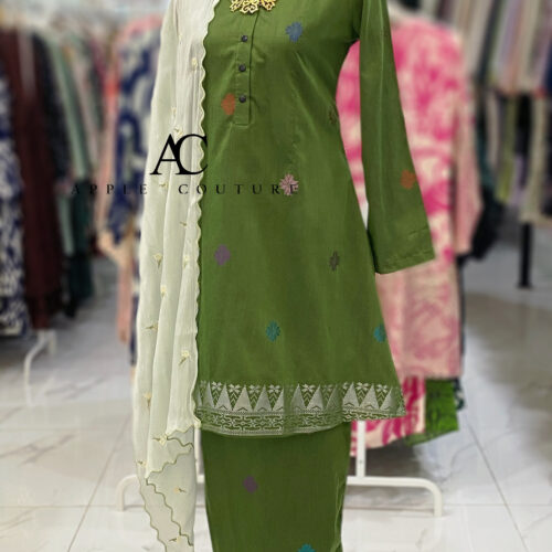 KURUNG ADINDA SONGKET TENUN GREEN