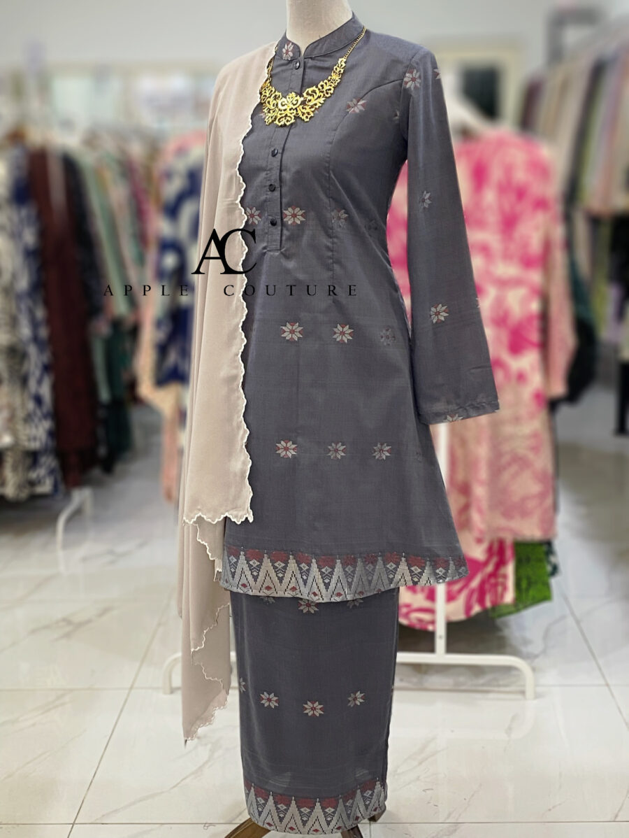KURUNG ADINDA SONGKET TENUN GREY