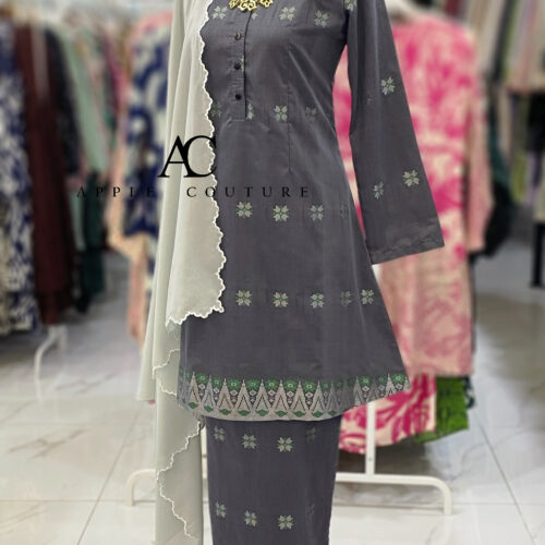KURUNG ADINDA SONGKET TENUN GREY