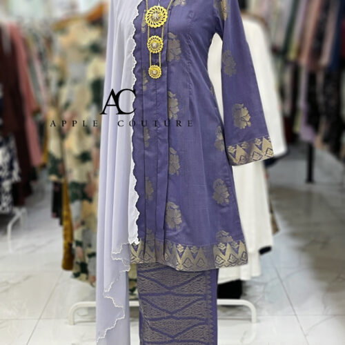 KEBAYA LABUH DANG ANUM PREMIUM SONGKET TENUN LAVENDER BLUE