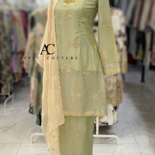 CAMELIA KURUNG SOFT ORGANZA SOFT GREEN