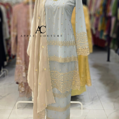 CAMELIA KURUNG PREMIUM LACE BABY BLUE