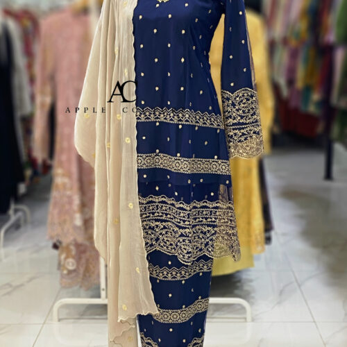 CAMELIA KURUNG PREMIUM LACE NAVY BLUE
