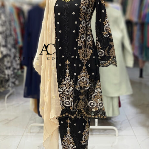 CAMELIA KURUNG PREMIUM LACE BLACK