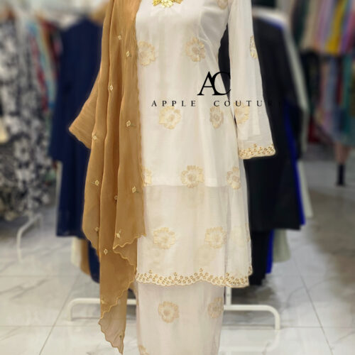 CAMELIA KURUNG SOFT ORGANZA WHITE