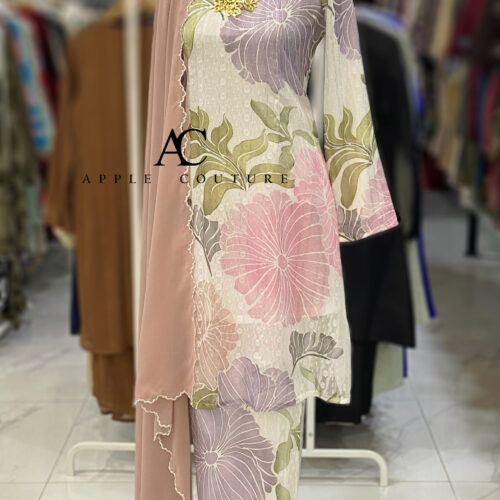 CAMELIA KURUNG MODEN EMBOSS CHIFFON WHITE