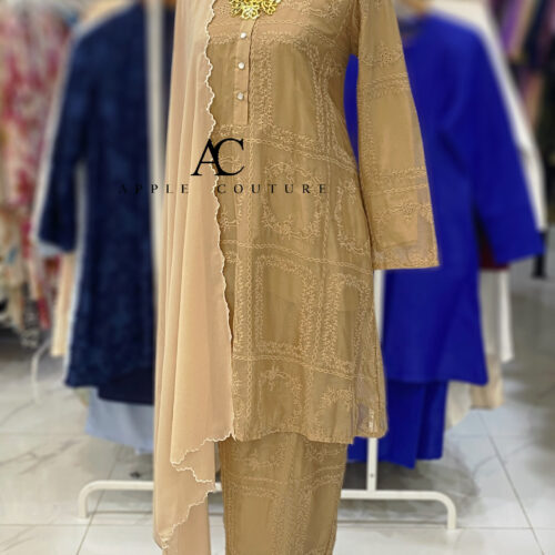 KURUNG MEKAR FULLY LINING ORGANZA KHAKI