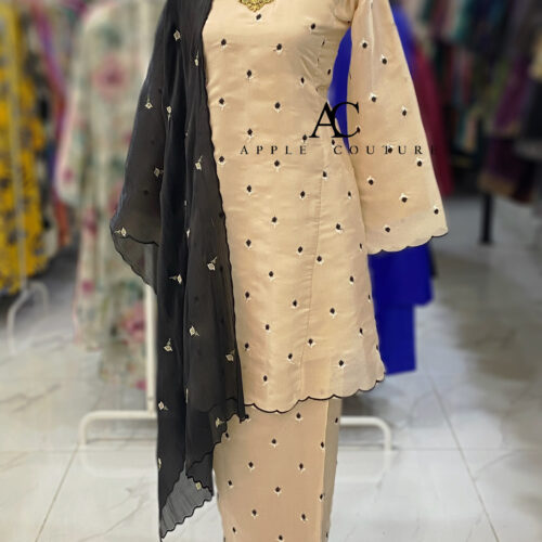 MELOR KURUNG RIAU LINING ORGANZA CHAMPAGNE